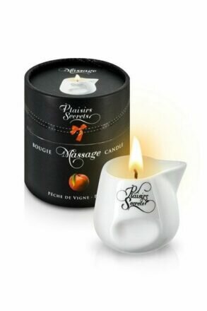 Массажная свеча Plaisirs Secrets Peach (80 мл) (небольше повреждения упаковки) - lovekeks.com.ua