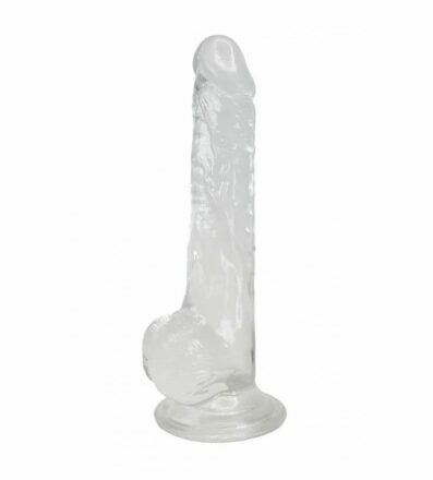 Прозрачный фаллоимитатор Alive Jelly Dildo Lusty, ТПЕ, присоска, диаметр 3,2см, длина 18см - lovekeks.com.ua