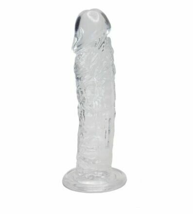 Прозрачный фаллоимитатор Alive Jelly Dildo Empire, ТПЕ, присоска, диаметр 4.3 см, длина 19.3см - lovekeks.com.ua