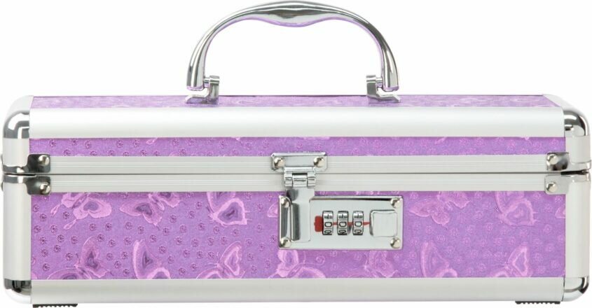 Кейс для хранения секс-игрушек Powerbullet - Lockable Vibrator Case Purple с кодовым замком - lovekeks.com.ua