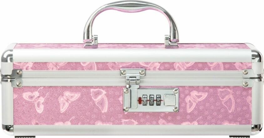 Кейс для хранения секс-игрушек Powerbullet - Lockable Vibrator Case Pink с кодовым замком - lovekeks.com.ua