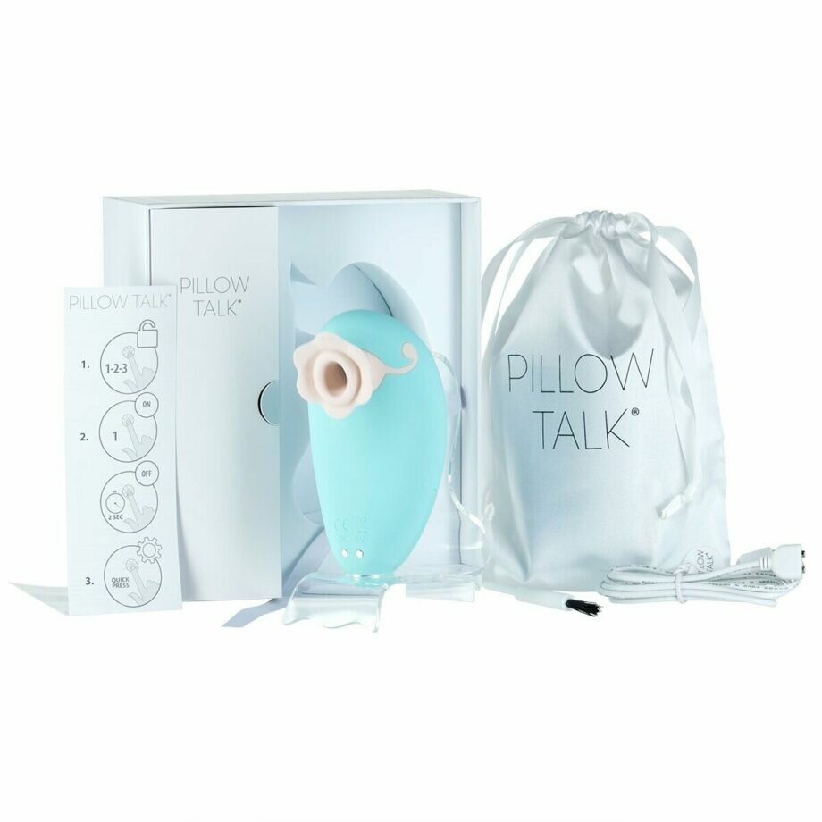 Роскошный вакуумный клиторальный стимулятор Pillow Talk - Dreamy Teal с кристаллом Swarovski - lovekeks.com.ua