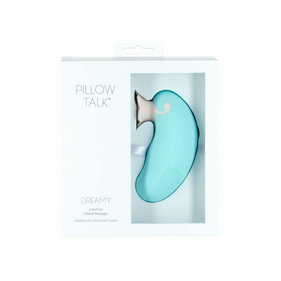 Роскошный вакуумный клиторальный стимулятор Pillow Talk - Dreamy Teal с кристаллом Swarovski - lovekeks.com.ua