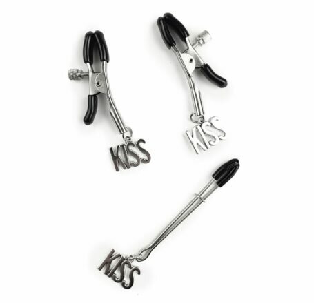 Зажимы для сосков и клитора Art of Sex - Nipple and clit clamps KISS - lovekeks.com.ua