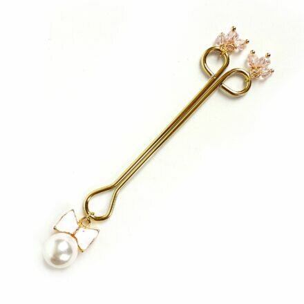 Зажим для клитора Art of Sex - Clit Clamp Bow Pearl - lovekeks.com.ua