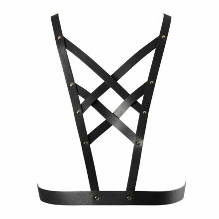 Портупея Bijoux Indiscrets MAZE - Cross Cleavage Harness Black - lovekeks.com.ua
