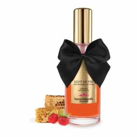 Разогревающее масло Bijoux Indiscrets LIGHT MY FIRE - Wild Strawberry & Honey - lovekeks.com.ua