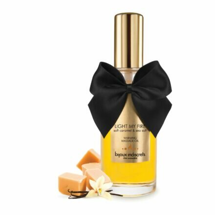 Разогревающее масло Bijoux Indiscrets LIGHT MY FIRE - Caramel & Sea salt - lovekeks.com.ua